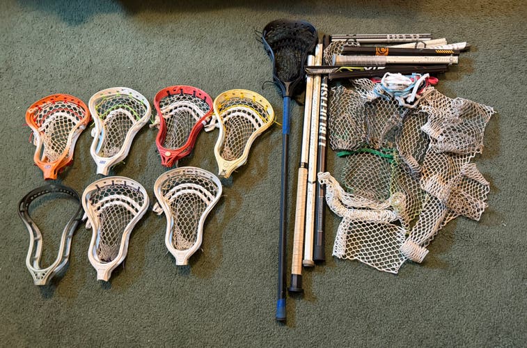 Cheap! ALL MUST GO BY NEXT WEEK! Lacrosse heads, shafts, mesh for sale! Message to offer!