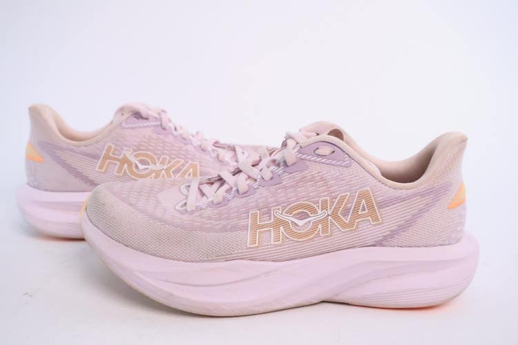 Hoka One One Mach 7 Running Shoes Lilac Cream/Tangerine Glow Women's 9B #88
