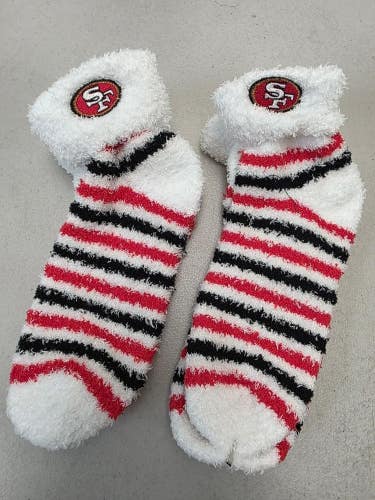 ST9 Mens NFL SAN FRANCISCO 49ers Lot of 2 Crew Socks LARGE 8-13 NEW