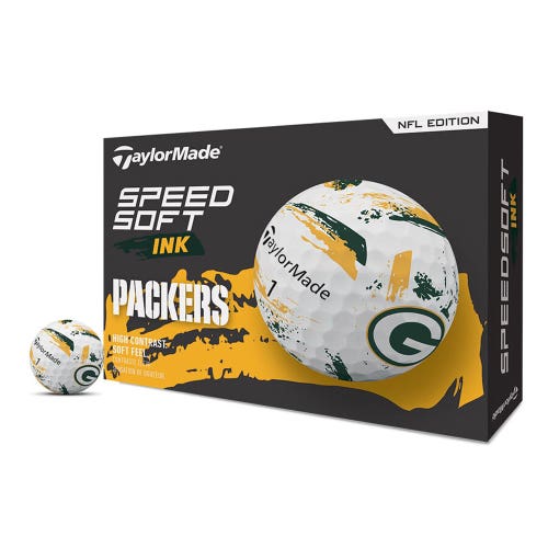 Taylor Made SpeedSoft Ink Golf Balls (Green Bay Packers, 12pk) NFL 1dz 2026 NEW