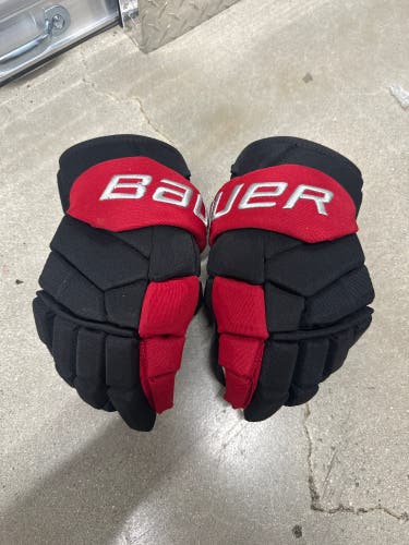 Ohio State Buckeyes Bauer Supreme Mach Gloves 13" Pro Stock (Used)
