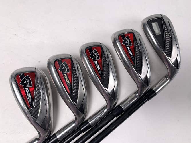 Callaway Razr HL Iron Set 8-PW+GW+SW 65g Senior Graphite Mens RH Midsize Grips