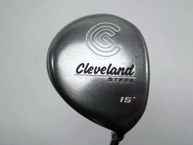 Cleveland Launcher Steel 3 Fairway Wood 15* Launcher Stiff Graphite Mens RH
