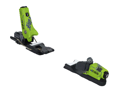 NEW KneeBinding Hardcore Ski Bindings - Green (DIN 5-14 / 64-90mm Brake Width)
