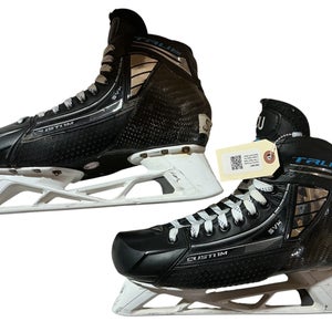 True SVH Pro Custom Two Piece Hockey Goalie Skates Pro Stock Size 9 (Used) 5806