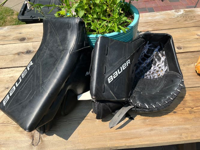 Bauer Mach Regular Catch Glove and Blocker