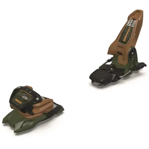 NEW Marker Griffon 13 ID Ski Bindings - Green / Brown (DIN 4-13 / 90mm Brake Width, 2024)