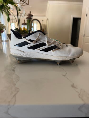 Adidas Adizero Afterburner White & Black Men's Size M 10.5 Metal (Used)