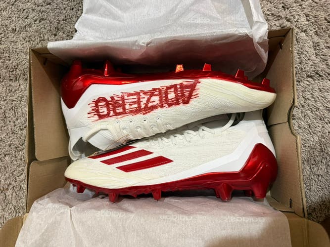 Red Chrome Adizero Primeknit Adidas Cleats Size 14 Men's New