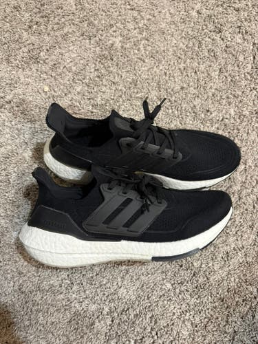 Black Adidas Ultraboost 21 Unisex Size M 10.0 (W 11.0) Adult Adidas Shoes (New)