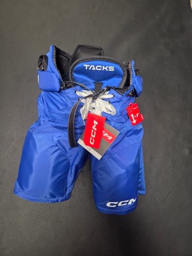 New Junior Large CCM Tacks Hockey Pants Royal Blue