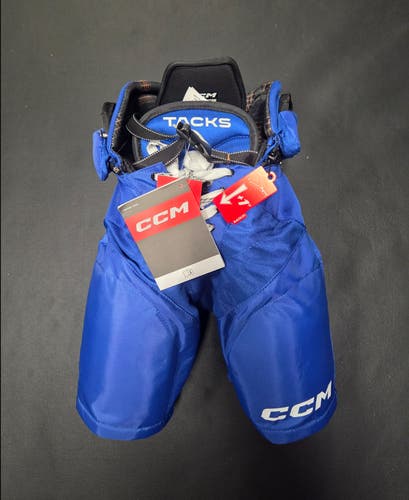 New Junior Small CCM Tacks Hockey Pants Royal Blue