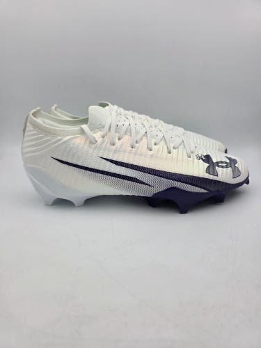 Under Armour UA Blur Pro White Purple Football Cleats 3028220-104 Size 12.5 NEW