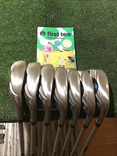 Cobra Ladies S3 E9 Irons Set (6-PW-GW-SW) Aldila 50 Graphite Shafts *VGC*