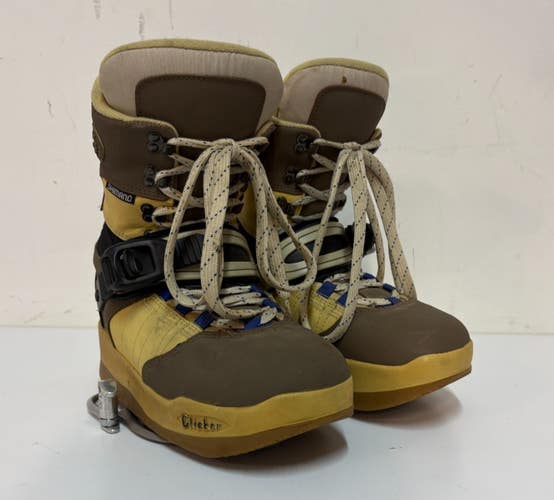 Shimano Enduro K2 Clicker Step-In Snowboard Boots US 9 EU 42 SN-B120 Bindings
