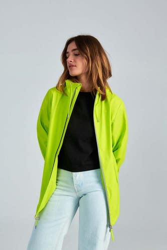 NEW * RAINS STORM BREAKER Reflective Digital Lime Green Jacket - Sz LARGE LG