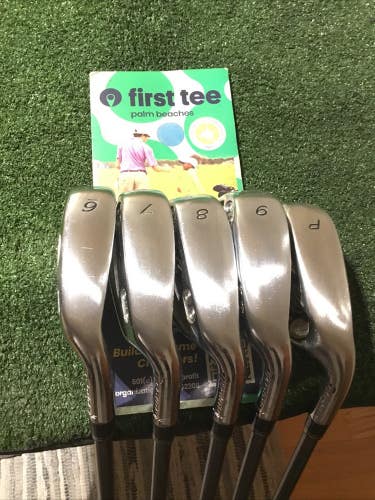 Taylormade R7 CGB Max RAC Irons Set 6-PW Seniors R7-55 Graphite (STD +1/2) READ