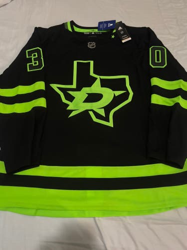 Dallas Stars NHL Ben Bishop Replica Hockey Jersey Size 52 Adult Large New