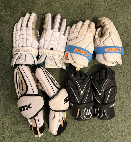 Take all! Lacrosse gear bundle gloves and arm guards (take all for one price)