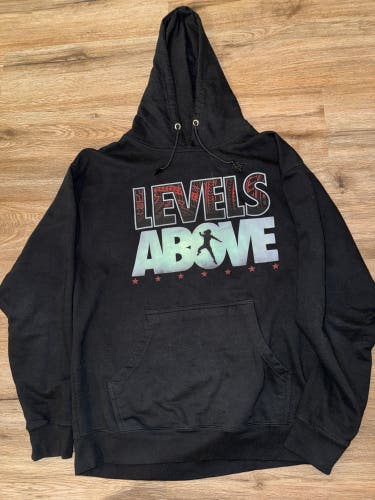 WWE Authentic Men’s Black Roman Reigns Levels Above Pullover Hoodie Size L
