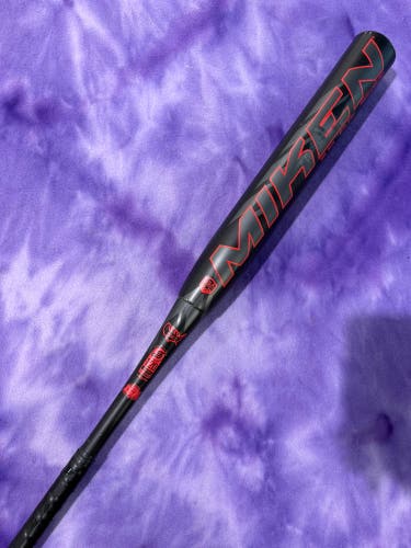 Black Miken Maniac Alloy Bat (-7) Alloy 27 oz 34" (Used)