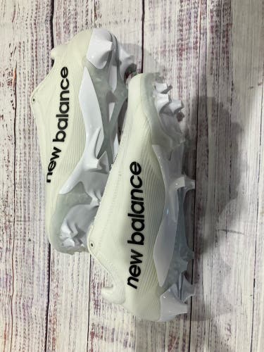 White New Balance Burn X4 Lacrosse Cleats I Size 8.5 (New)