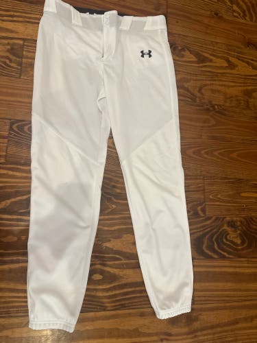 White Men's XL Youth Under Armour Game Pants (Used)