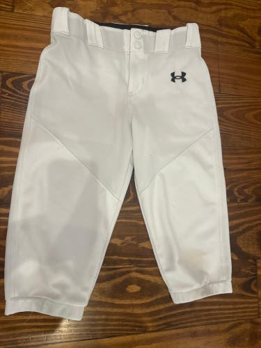 White Men's Medium Youth Under Armour Game Pants (Used)