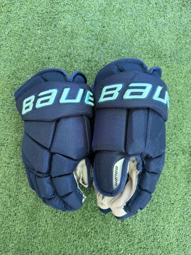 Blue Senior Bauer Vapor Pro Team Gloves 14" Pro Stock (Used)