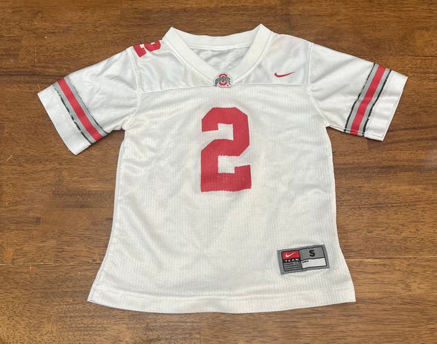 Nike Youth Small Ohio State Buckeyes Football Jersey #2 White Red College Sports