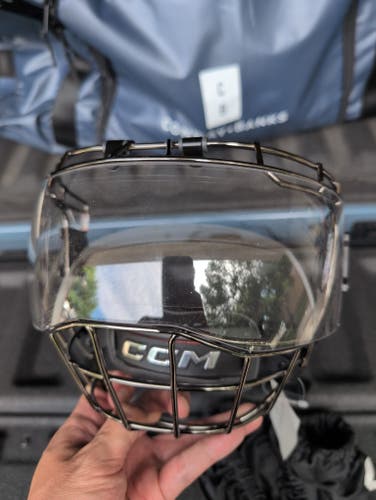 CCM HVR Hybrid Visor Cage Combo Hockey Facemask S/M Smoke Chrome