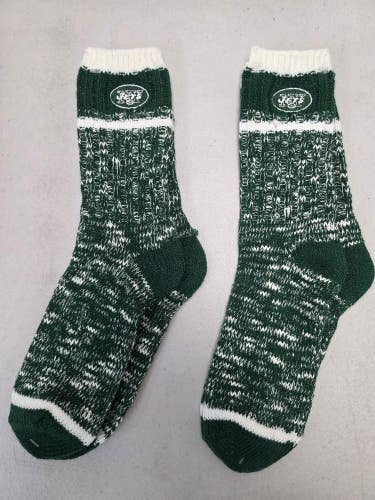 ST8 Mens NFL NEW YORK JETS Lot of 2 Crew Socks LARGE 8-13 NEW