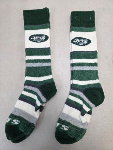 ST18 Mens NFL NEW YORK JETS Lot of 2 Crew Socks MEDIUM 5-10 NEW