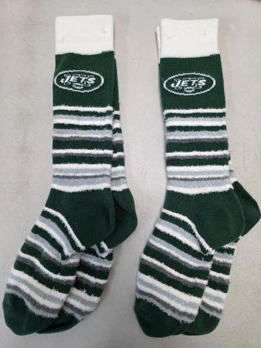ST20 Mens NFL NEW YORK JETS Lot of 2 Crew Socks MEDIUM 5-10 NEW