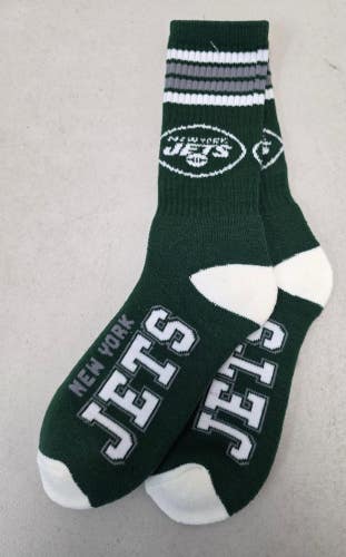 ST35 Mens NFL NEW YORK JETS Lot of 1 Crew Socks LARGE 8-13 NEW