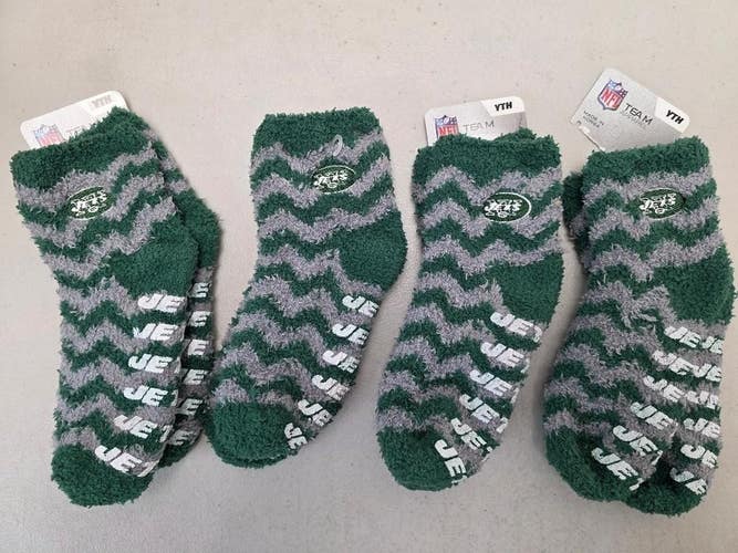 ST39 YOUTH NFL NEW YORK JETS Lot of 4 Crew Socks NEW