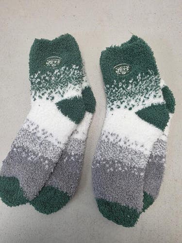 ST36 Mens NFL NEW YORK JETS Lot of 2 Crew Socks LARGE 8-13 NEW