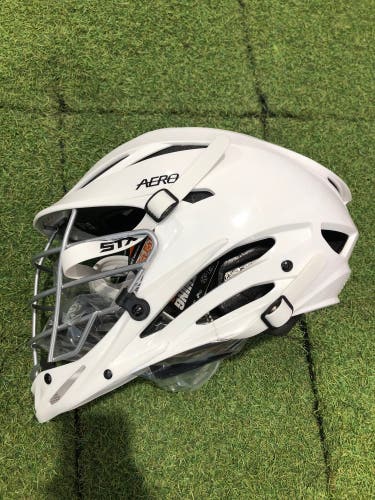 White Adult STX Aero Helmet (New)