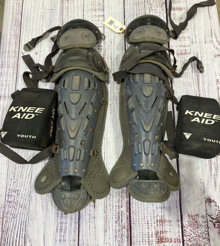 Gray Youth Rawlings Catcher's Leg Guard (Used)