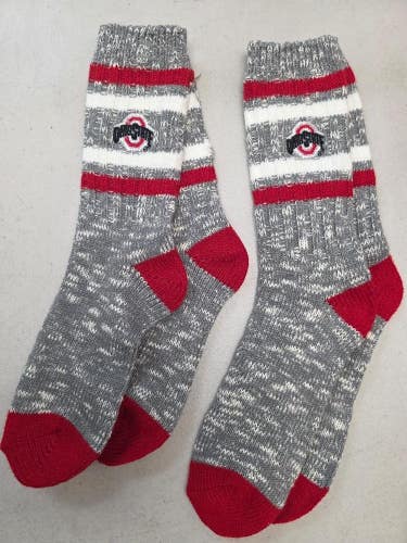 ST12 Mens NCAA OHIO STATE BUCKEYES Crew Socks Lot of 2 Pair LARGE New