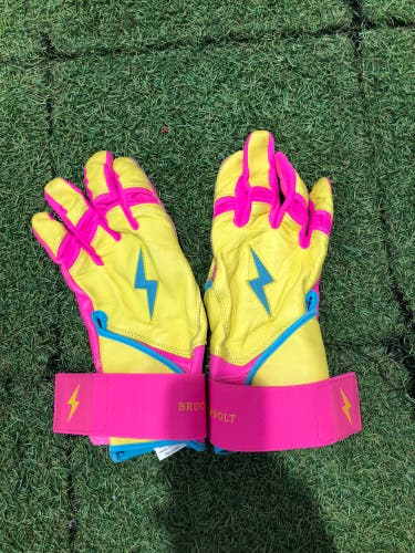 Yellow XXL Bruce Bolt Batting Gloves (Used)