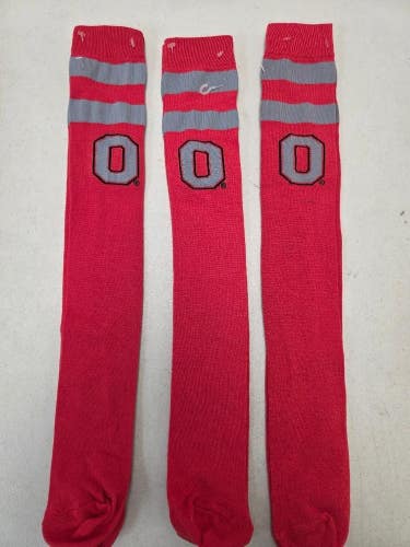 ST24 Mens NCAA OHIO STATE BUCKEYES Crew Socks Lot of 3 Pair LARGE New