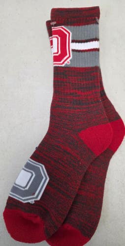 ST28 Mens NCAA OHIO STATE BUCKEYES Crew Socks Lot of 1 Pair LARGE New