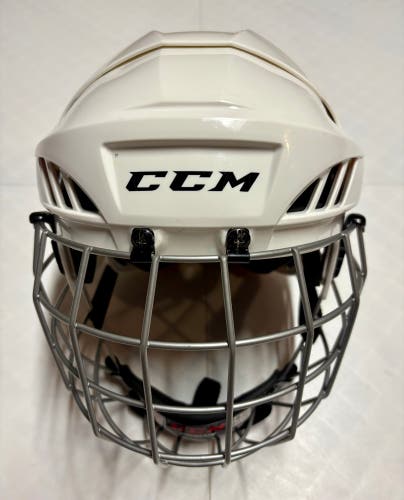 CCM FM50 Helmet Cage Combo White Medium