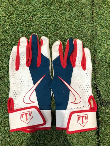 White Large Nike Batting Gloves (Used)