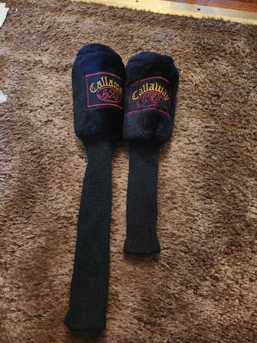 2 CALLAWAY Big Bertha S2H2 #3 & #4 Wood Head Golf Club Covers - Sock Vintage!