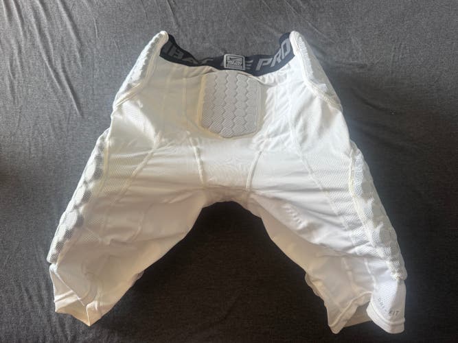 Nike Pro Combat Padded Compression Football Shorts – White – Size Large