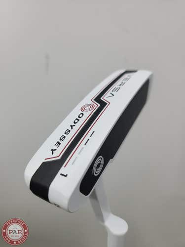 2013 ODYSSEY VERSA 1 WIDE WHITE BLACK WHITE PUTTER 34" +HC DEMO