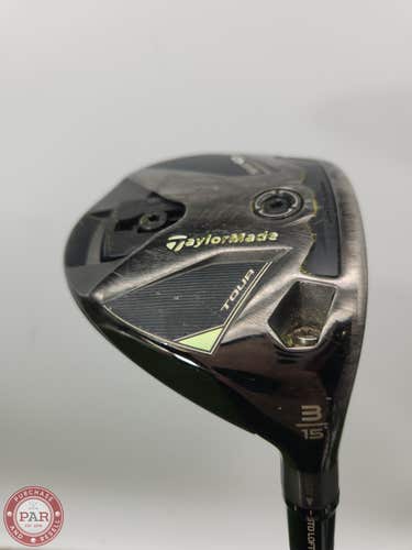 2025 TAYLORMADE QI35 TOUR 3 WOOD 15* STIFF MITSU KAILI BLUE FW 75S +HC GOOD