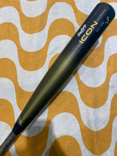 2023 Rawlings Icon Composite Bat BBCOR Certified (-3) Composite 31 oz 34" (Used)